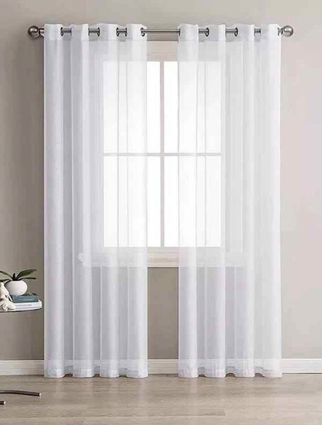 Rideau Voile Blanc Élégant