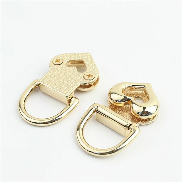 Mousquetons D- Coeur dorés