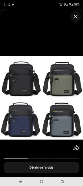 Sacoche bandoulière unisexe