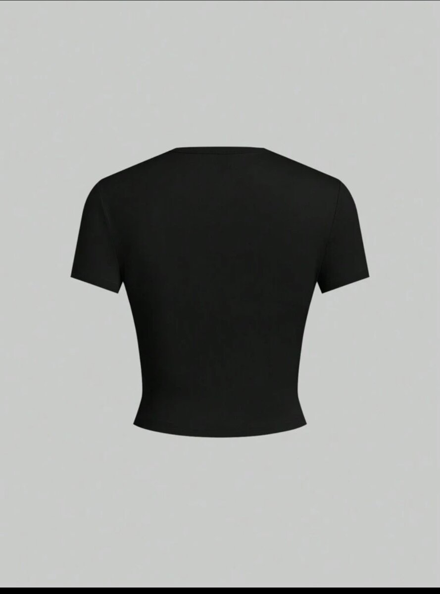 T-shirt noir femme ajusté