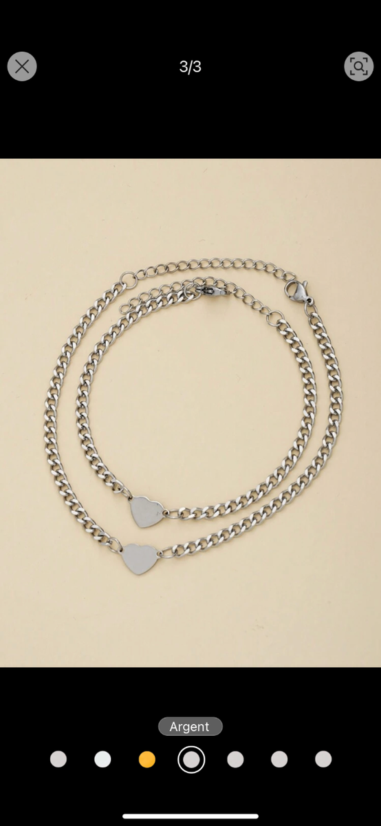 Ensemble bracelet couple