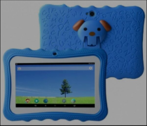 Tablette enfant silicone bleu