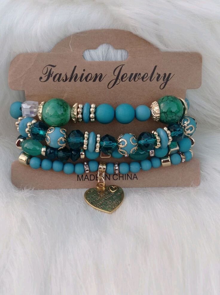 Lot de 4 Bracelets en Perles