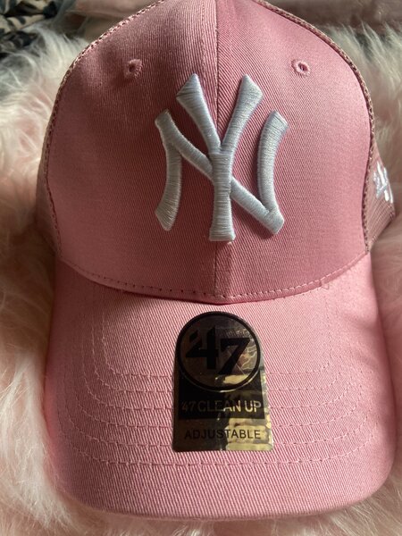 Casquette rose NY ajustable
