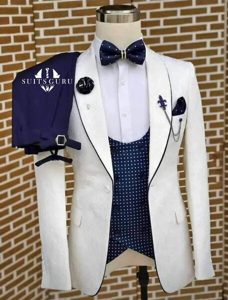 Elegant men's suit white