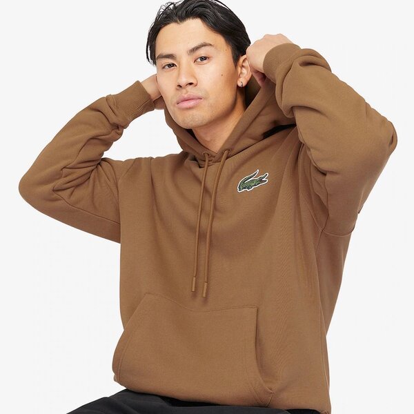 Sweat à capuche Lacoste marron