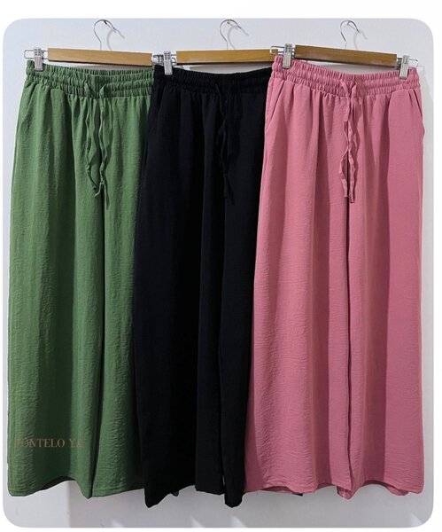 Pantalon large en lin