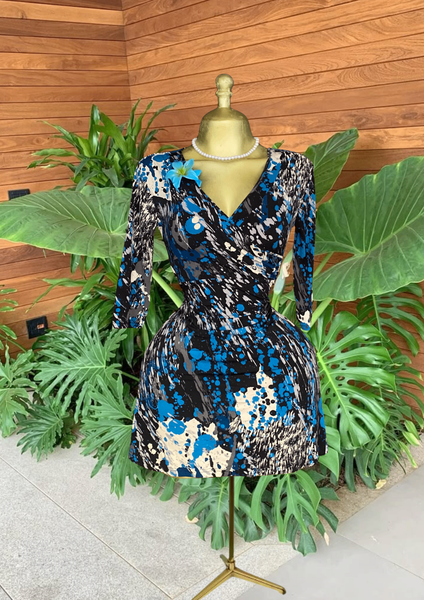 Robe croisée imprimé élégant