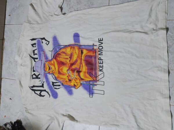 T-shirt blanc homme motif graphique