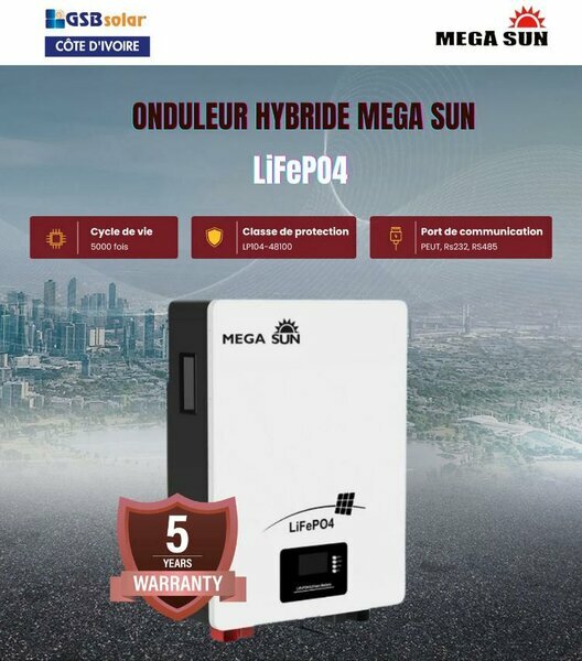 Batterie lithium 5Kwh LiFePO4