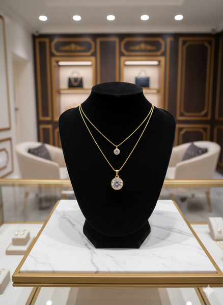 Collier en Or avec Zirconium