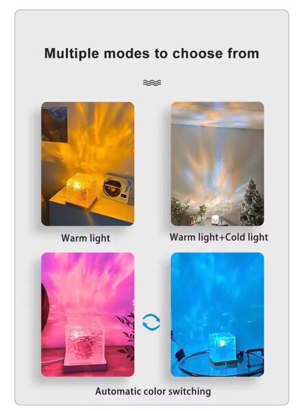 Water Ripple Crystal Projector Lamp