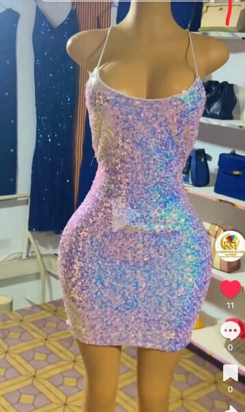 Robe Pailletée Dos Nu