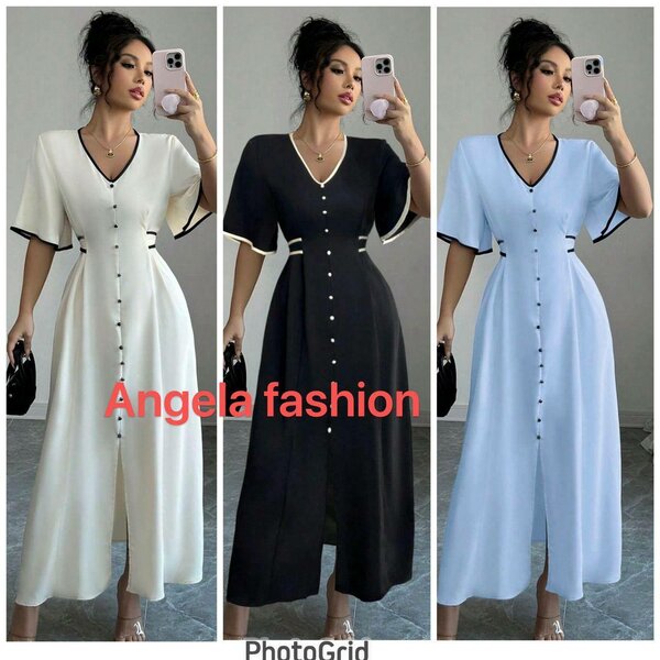 Robe élégante à boutons