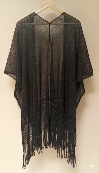 Poncho noir Elegance