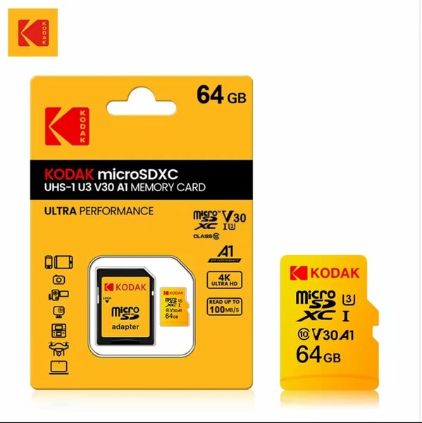 Carte MicroSDXC Kodak 64GB