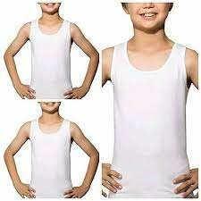 Débardeurs Enfant Blancs 100% Coton