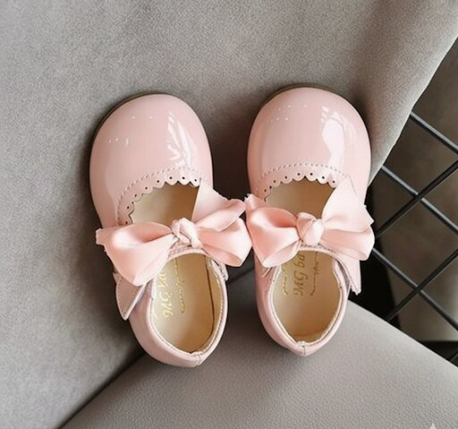 Girls' Pink Bow Mary Janes