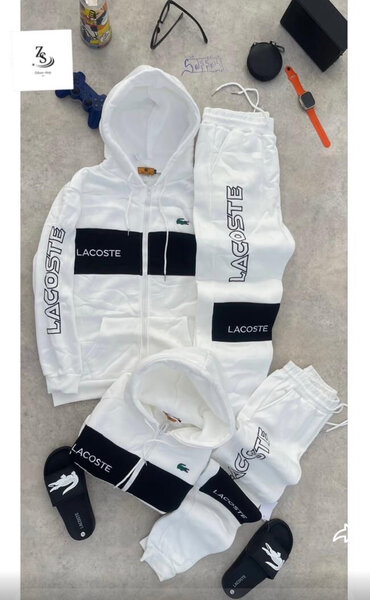 Ensemble survêtement Lacoste blanc homme