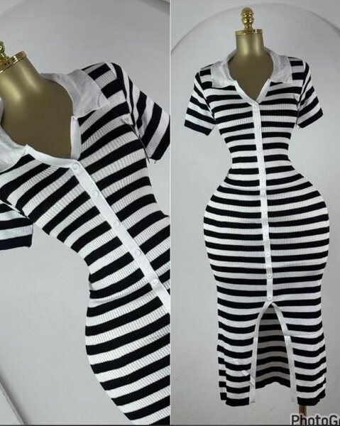 Robe rayée élégante femme