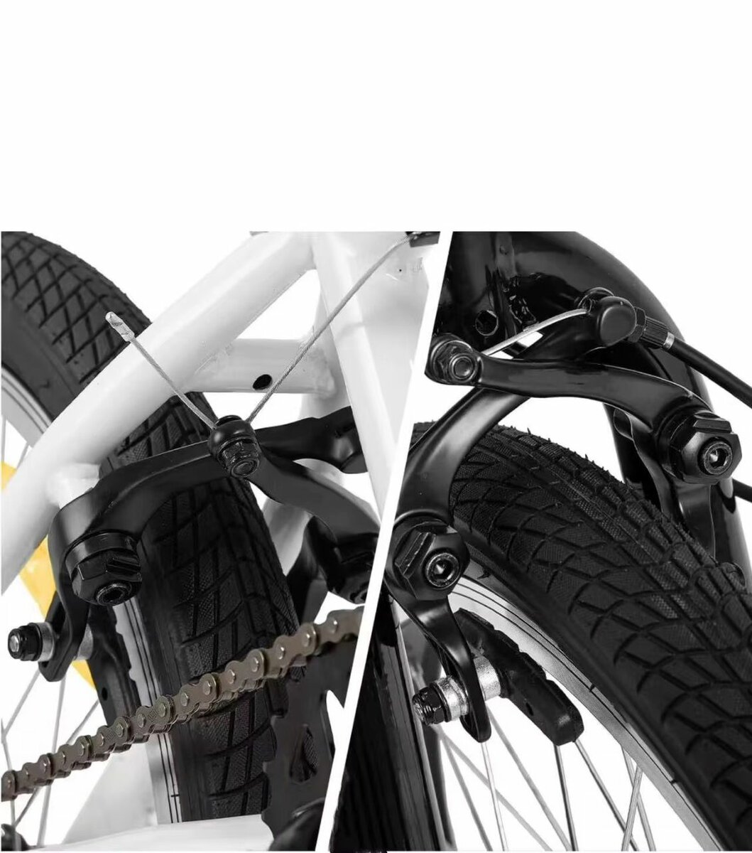 Vélo BMX enfant blanc et noir