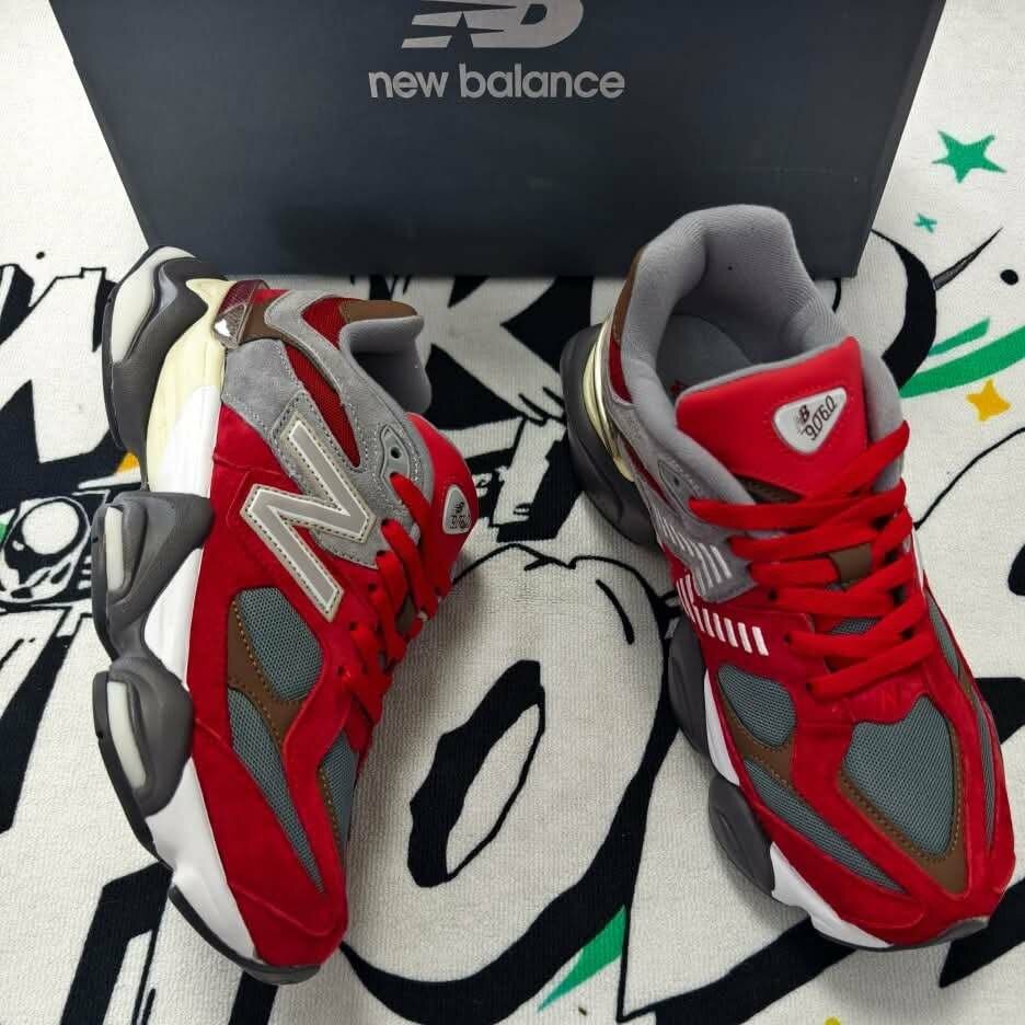 New Balance 9060 Red & Grey