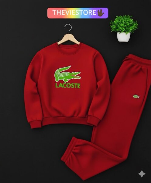 Ensemble survêtement Lacoste rouge