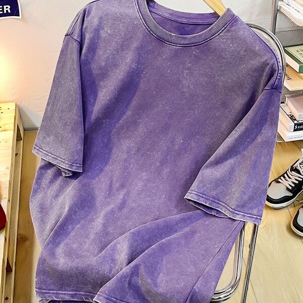 T-shirt en coton violet