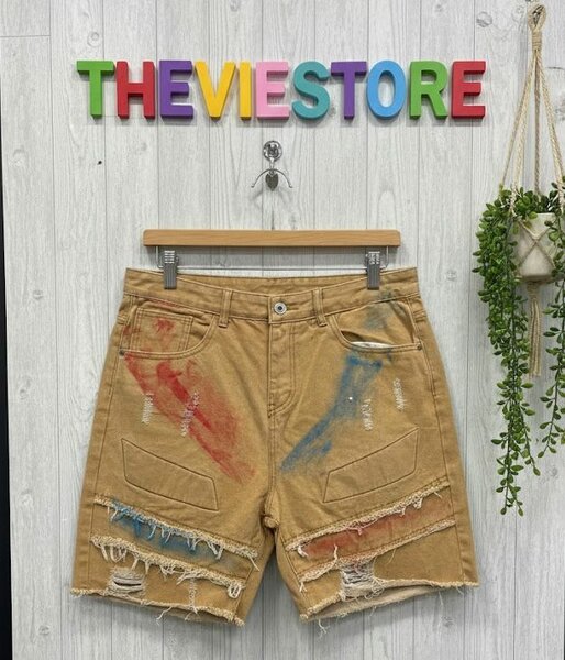 Shorts en denim déchiré