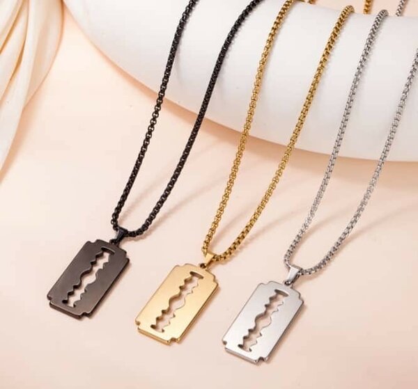 Collier Homme Croix Acier