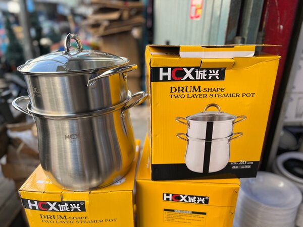 Cuit-vapeur inox deux étages 2