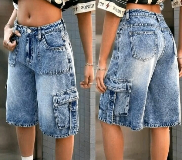 Jupes en jean cargo pour femme