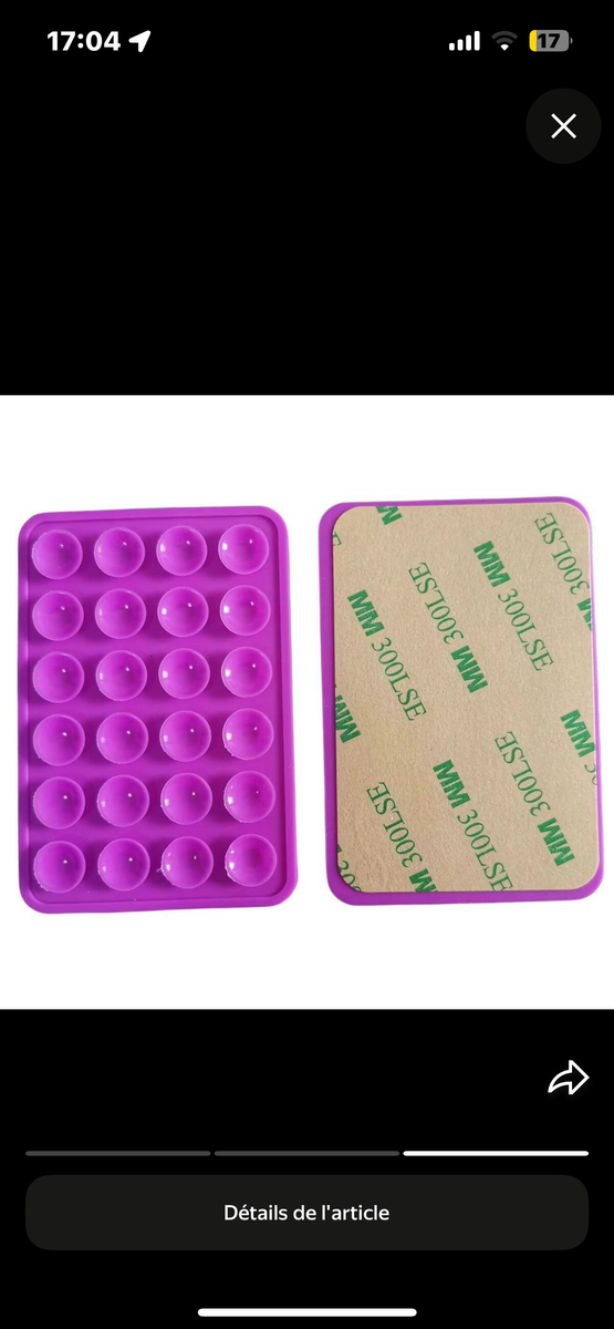 Ventouse de téléphone 3 à 1000