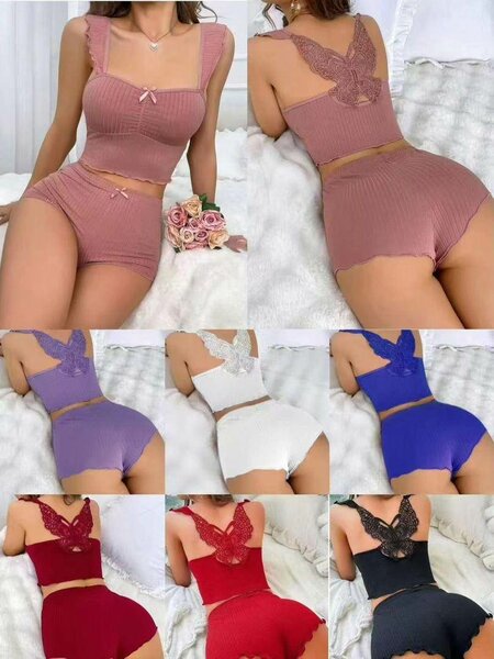 Ensemble pyjama femme sexy papillon