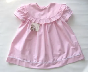 Dress Pink ( Fabric Lawn) ( Size 03 Month To 3 Yrs)