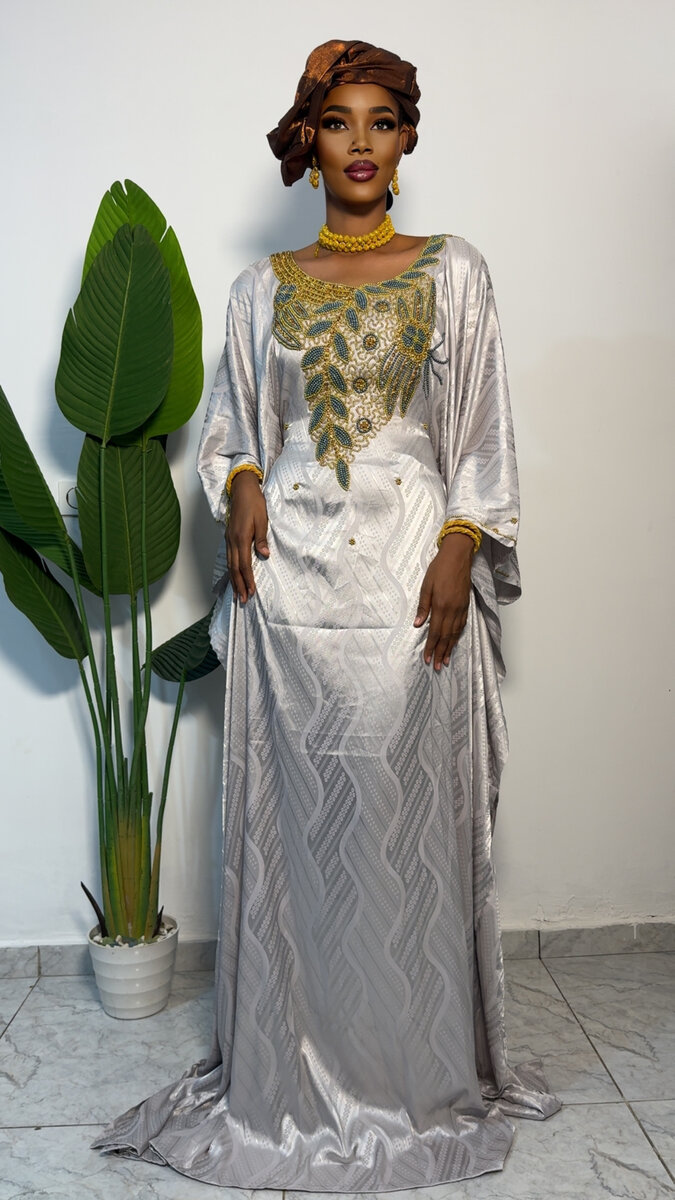 Boubou en soie Élégante Femme