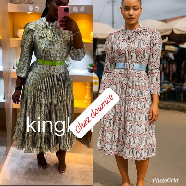 Robe imprimée avec ceinture