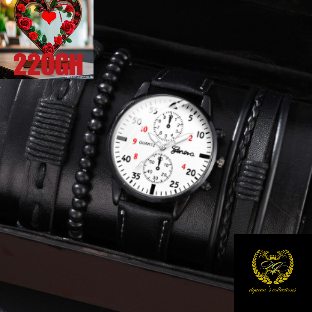 Men's wrist watch with bracelet