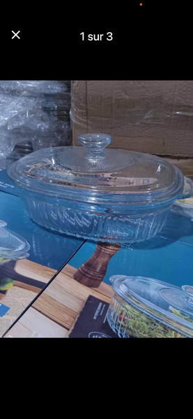 Cocotte en verre trempé