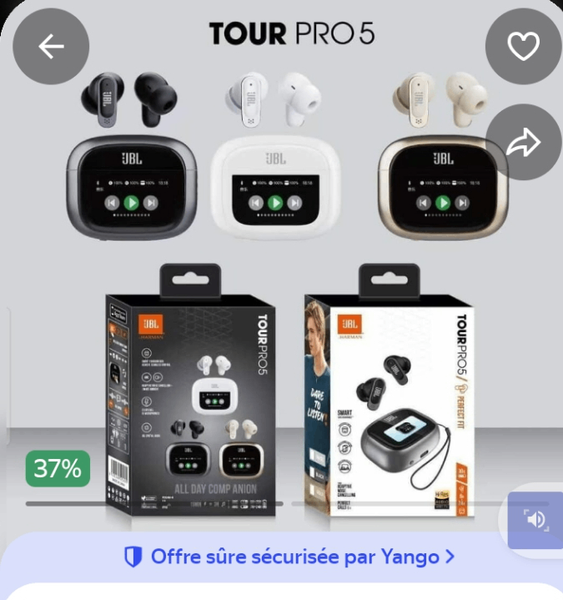 JBL Tour Pro 5 Écouteurs Sans Fil