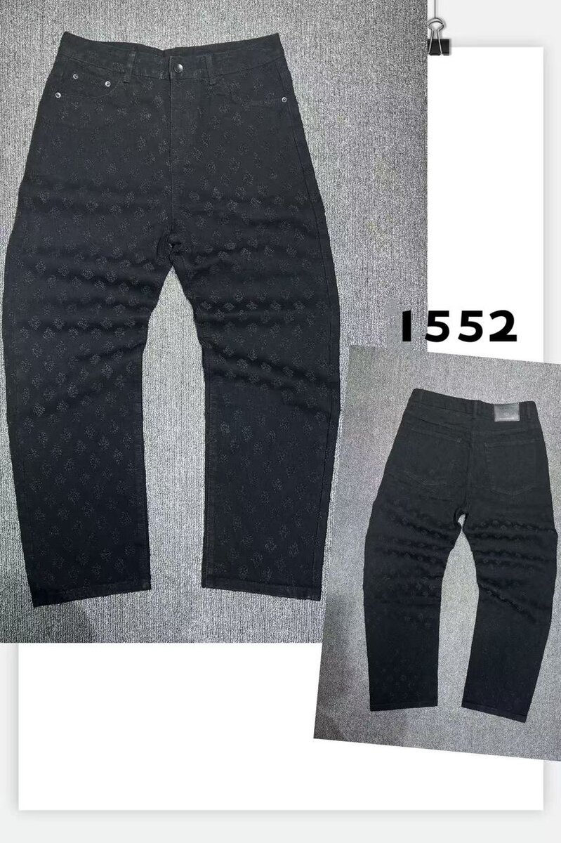 Jeans noirs à motifs élégants