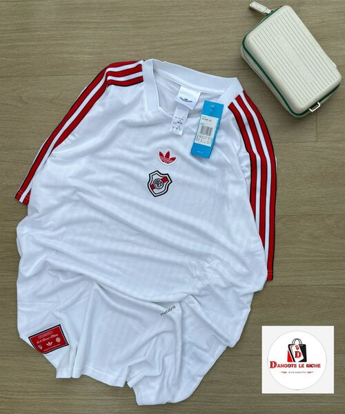 Maillot de Foot Blanc Rouge