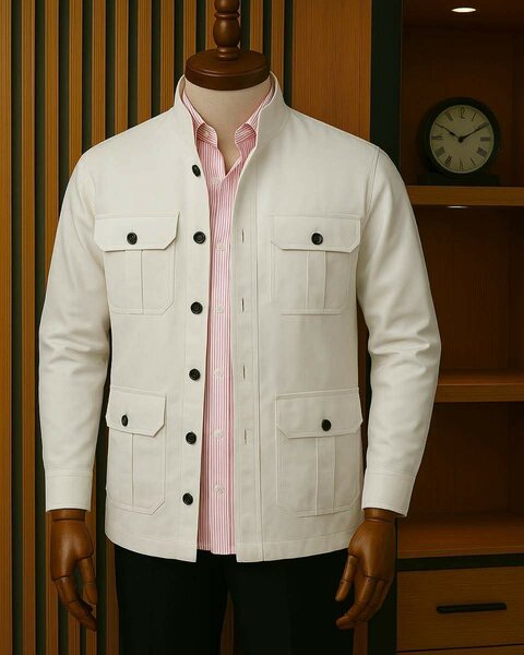 Veste blanche élégante homme