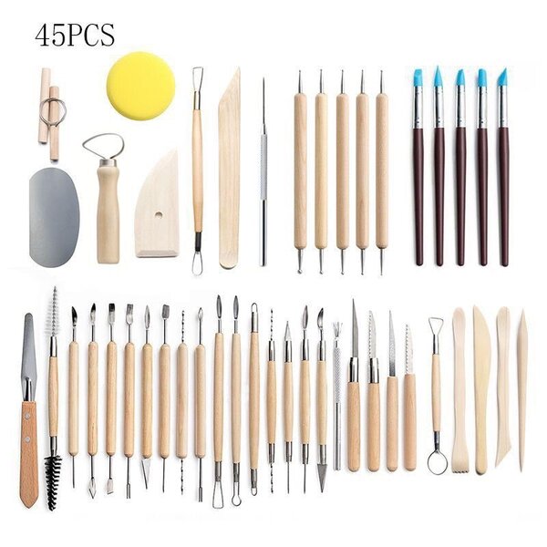 45Pcs Pottery making tools