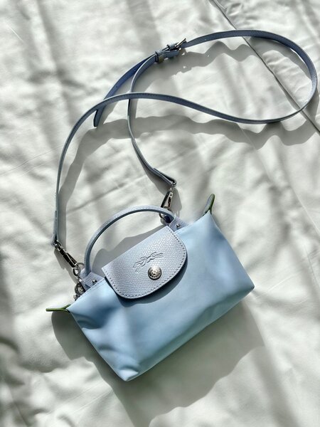 Mini longchamp bleu clair