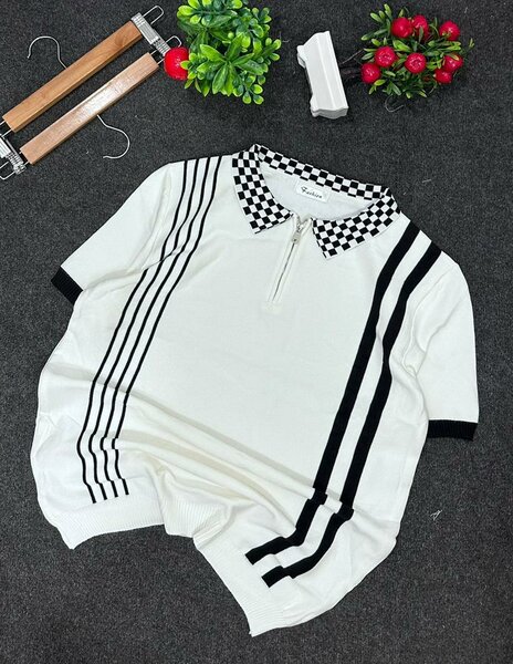 Polo à carreaux élégant