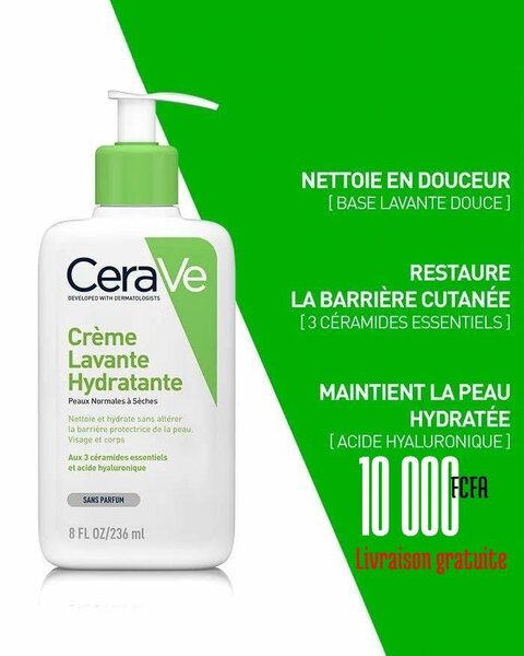 CeraVe Crème Lavante Hydratante
