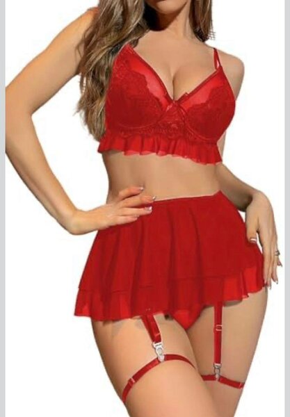 Ensemble lingerie rouge sexy