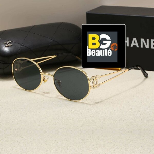 Lunettes de soleil luxe dorées