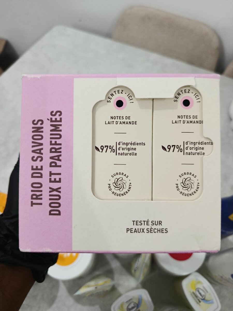 Savon Surgras Amande lot de 3